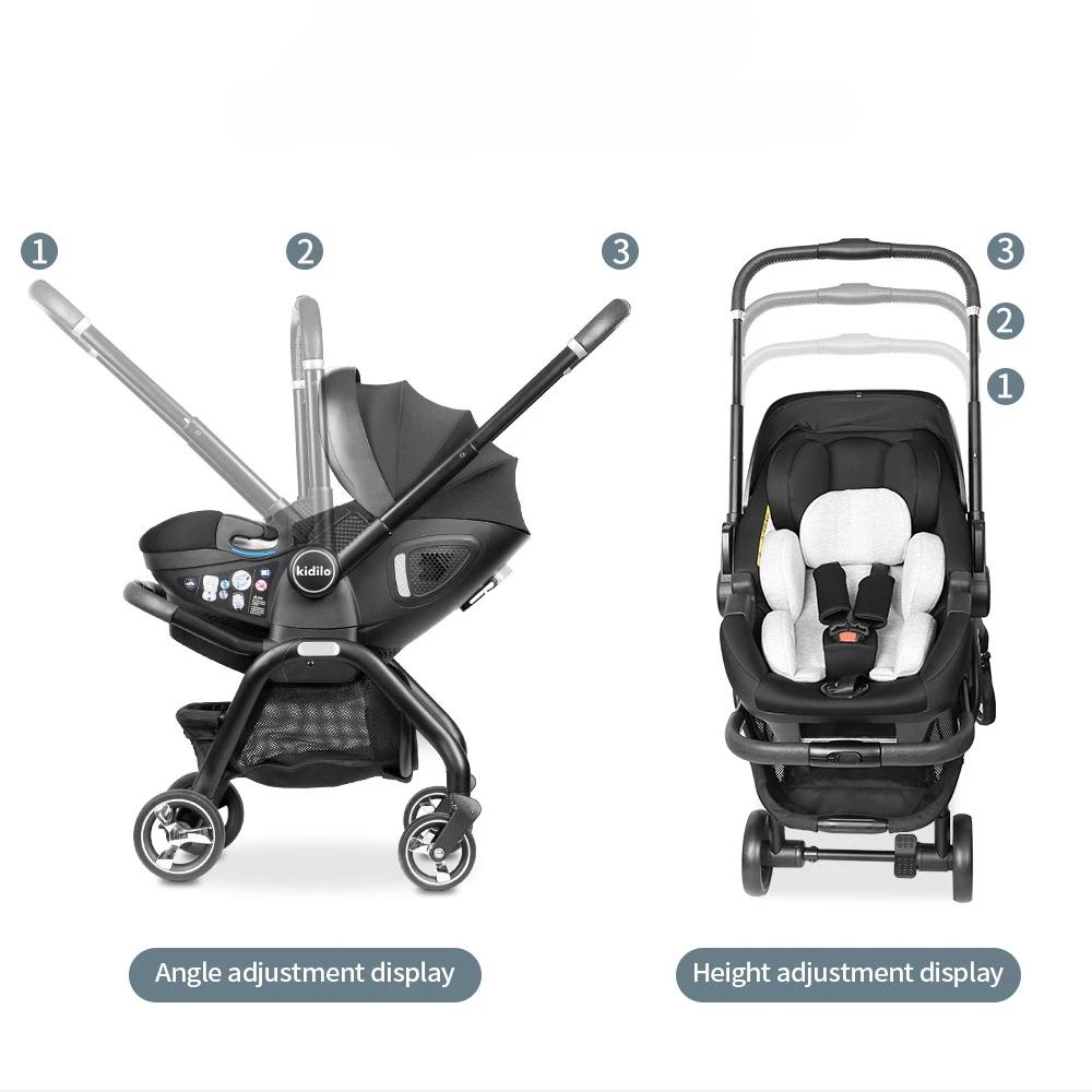Poussette multifonction 3 en 1 pour bébé, siège de sécurité pour enfant, panier de couchage portable