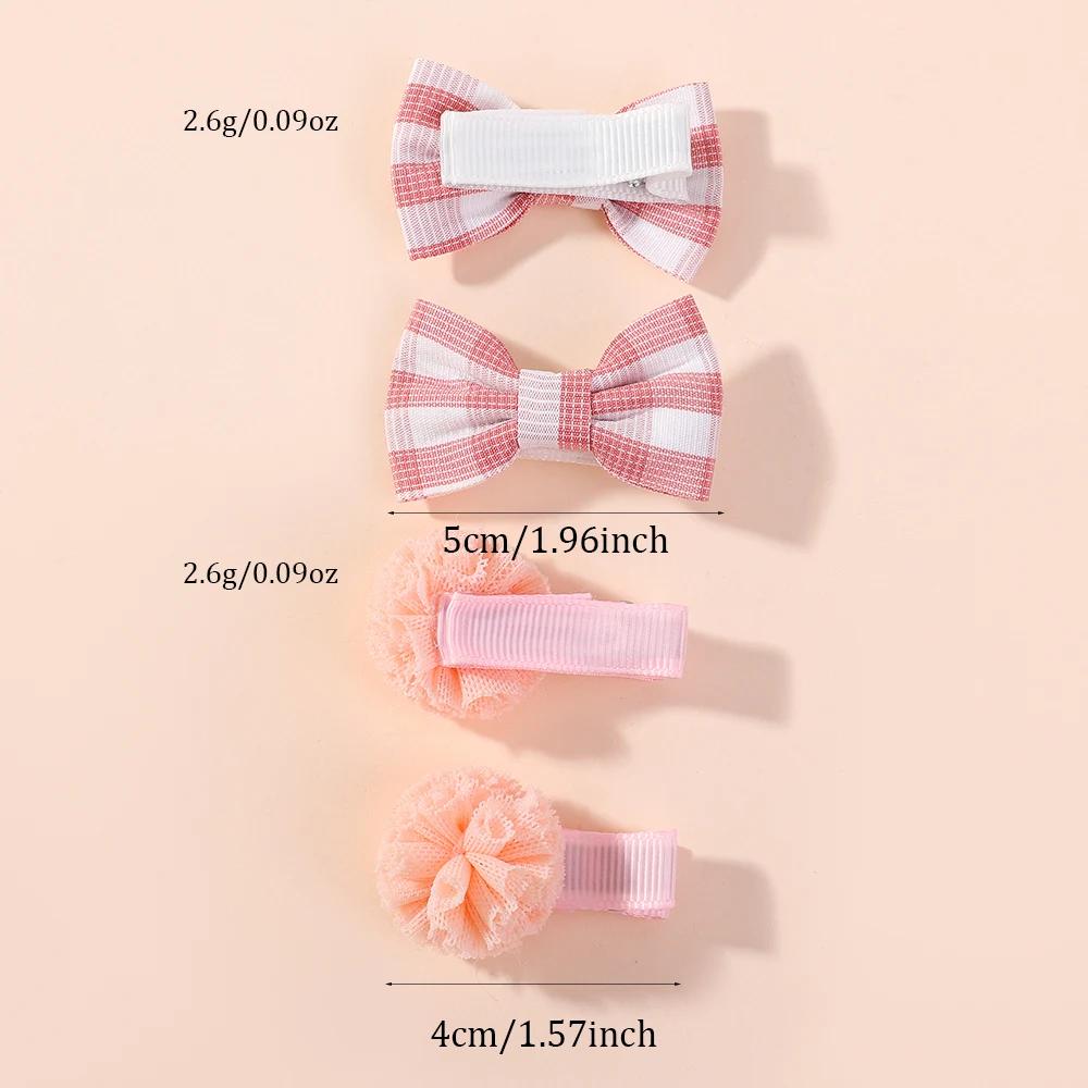 Pinces à cheveux avec nœuds pour enfants, 20 pièces/ensemble, Barrette Boutique, tissu à couverture 