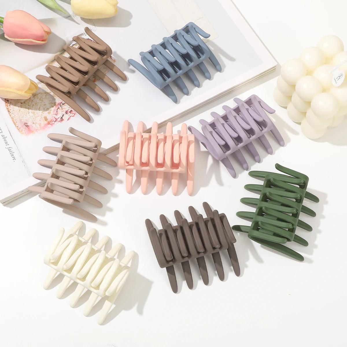 AWAYTR 11 couleurs Double face pince à cheveux peigne à cheveux pour les femmes givré denté peigne a
