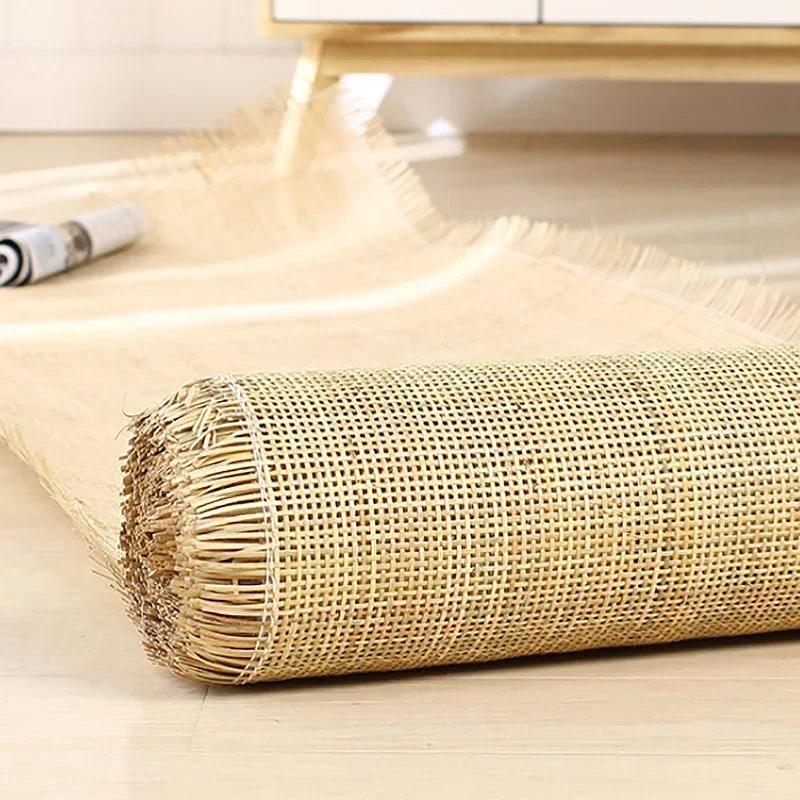 Toile de canne indonésienne en maille naturelle, rotin WUNICEF, grille en rouleau, tissage, matériel