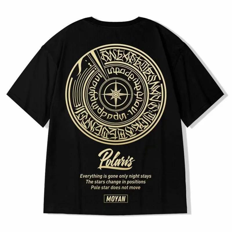 8XL coupe ample à la mode à la mode nouveau T-shirt imprimé étoile à huit branches avec décontracté 