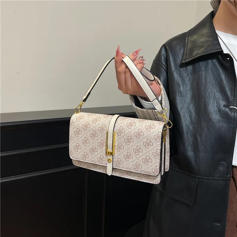 Sac à bandoulière en cuir de luxe pour femme, design classique haut de gamme, tendance parisienne, s