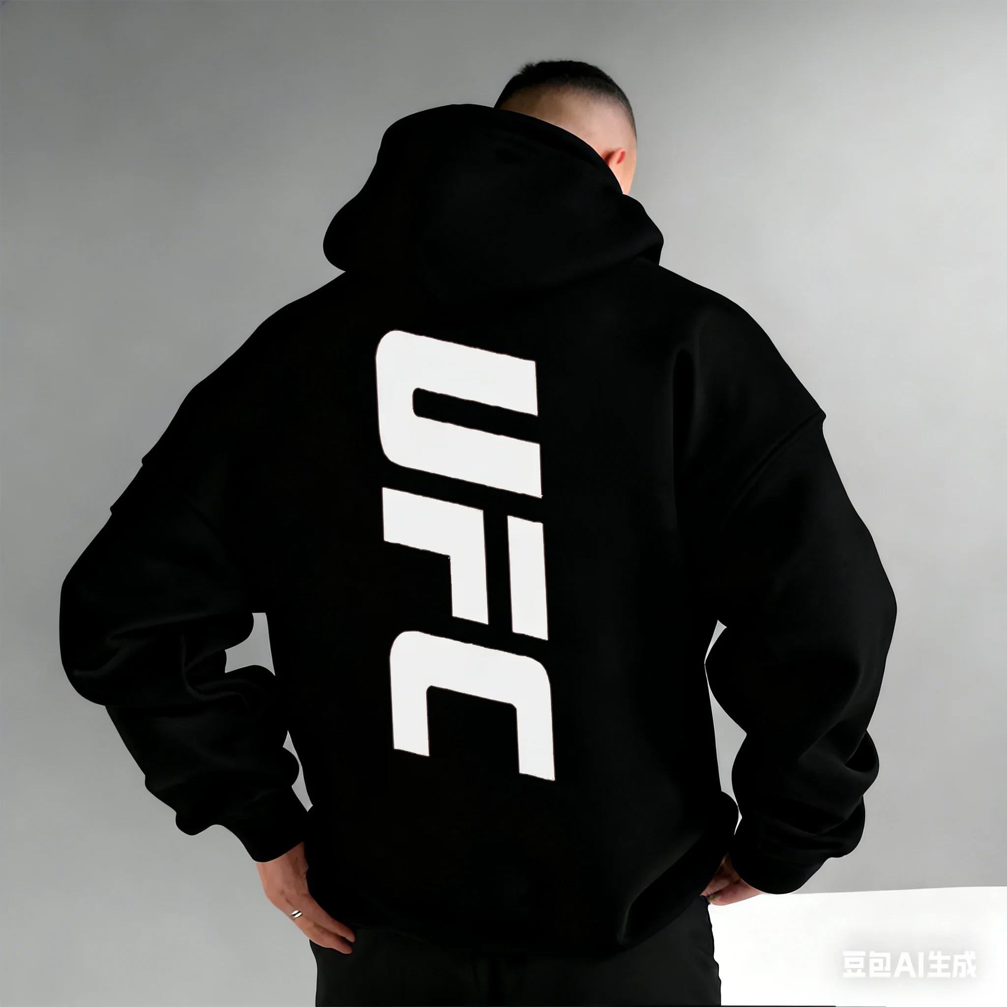 Sweats à capuche pour hommes à motifs – Imprimés audacieux au dos, inspirés du MMA, style streetwear