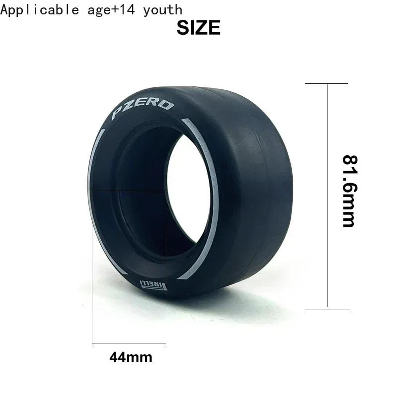 Pneus d'impression de voiture MOC F1, 4410 81.6x44mm, compatibles avec le modèle 42207 42206, blocs 