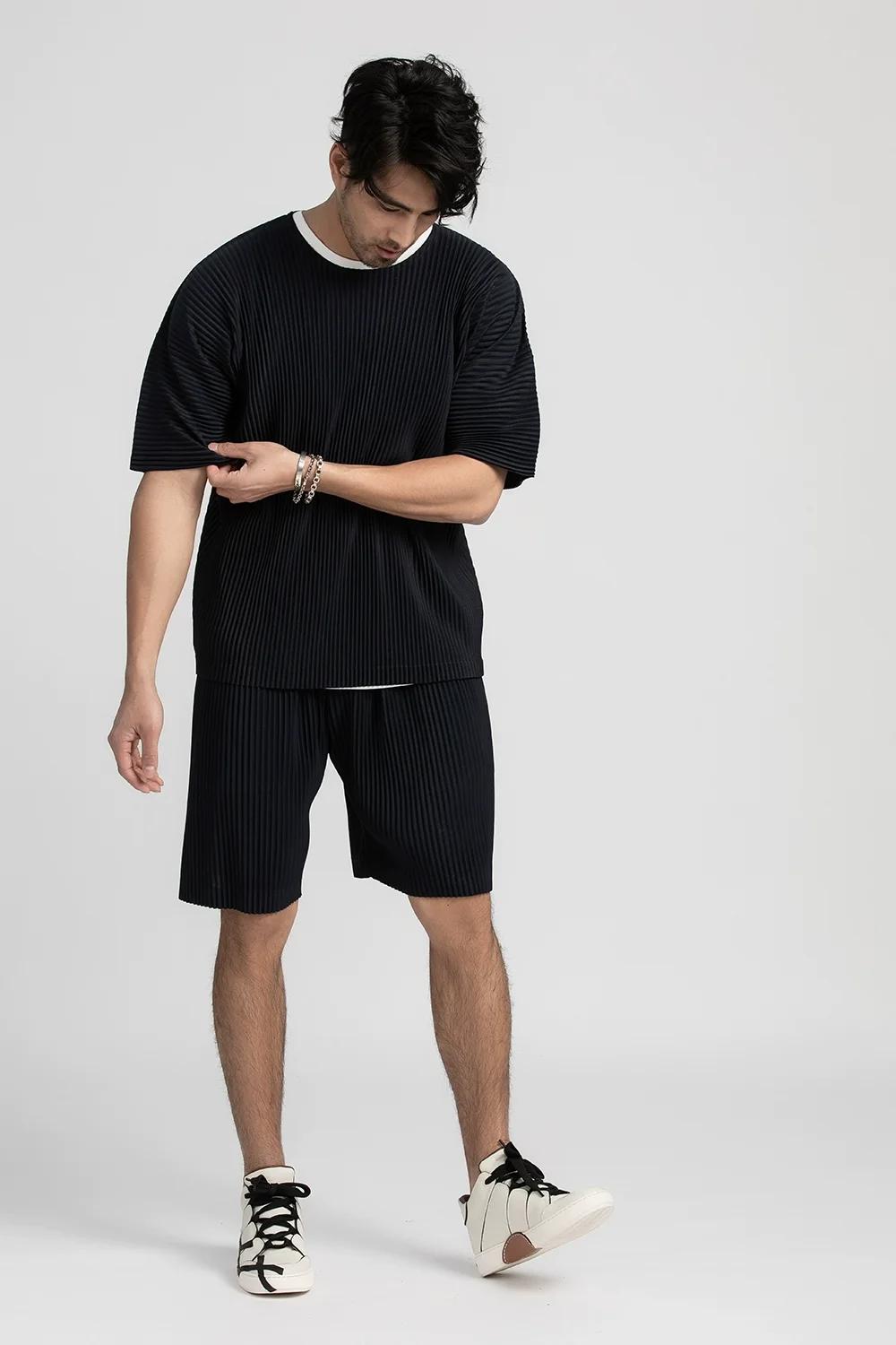 Miyake short plissé pour hommes vêtements Shorts décontractés amples vêtements d'été pour hommes Sho