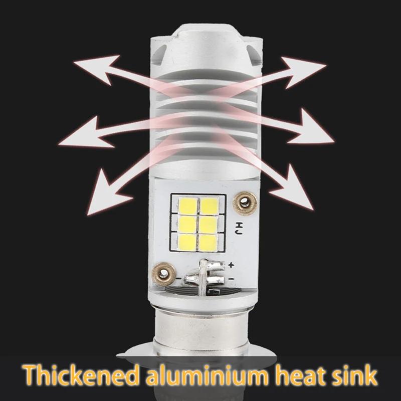 BLALION Super lumineux 9-85V 5200LM ampoules de phares bicolores T19 P15D COB LED phare de moto H6 S