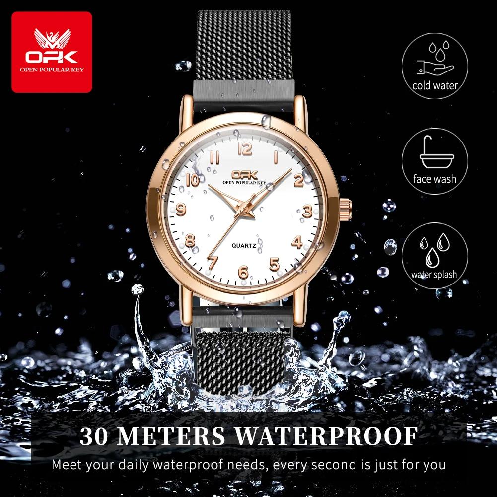 OPK 8115 montres pour femmes Simple mode montre-bracelet originale pour femme bracelet en maille d'a