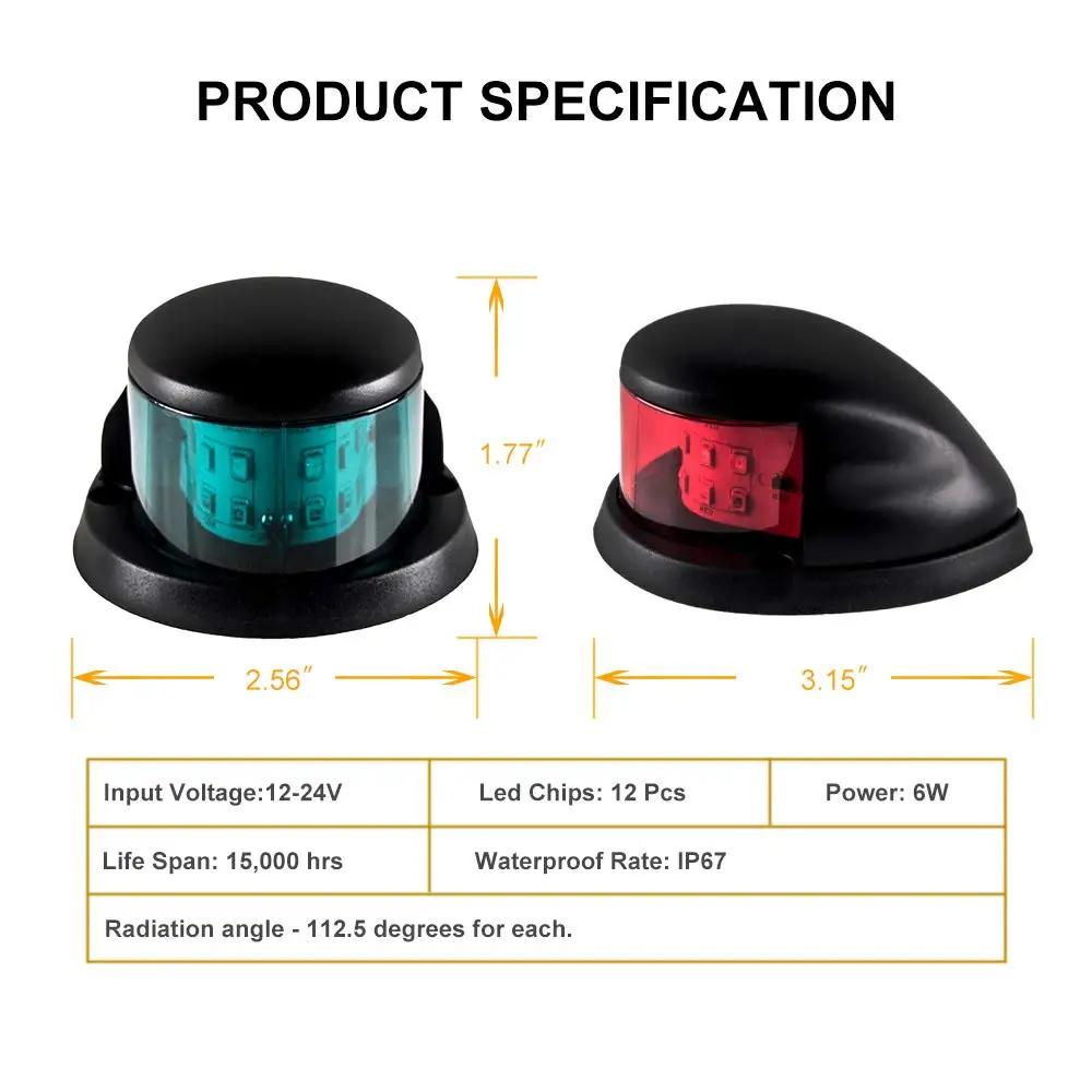 2 pièces LED feu de Navigation Signal lampe d'avertissement bateau arc lumière bateau marin lampe de
