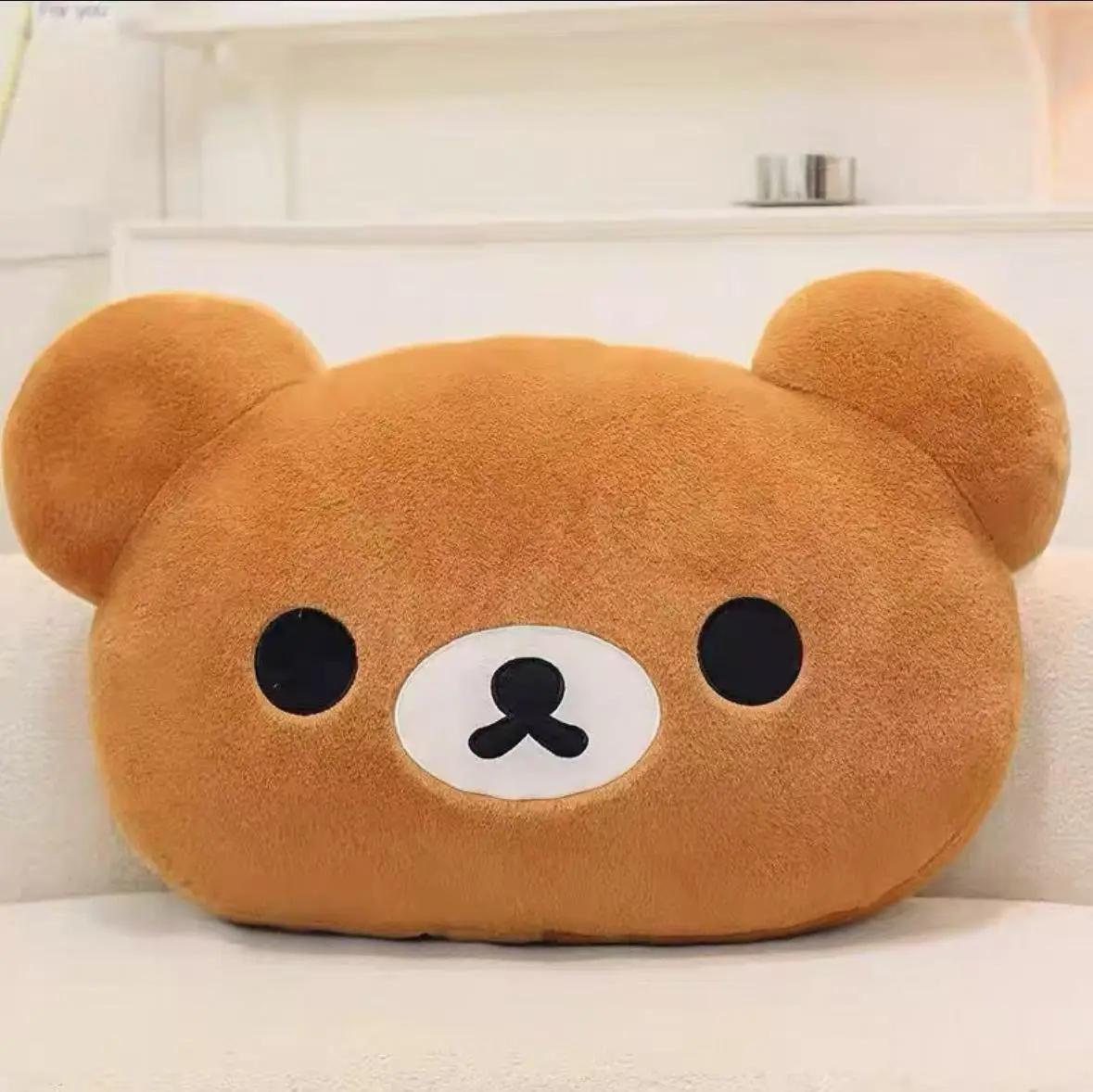 Mignon Rilakkuma Peluche chaud main oreiller dessin animé ours Peluche Peluche Peluche coussin doux 