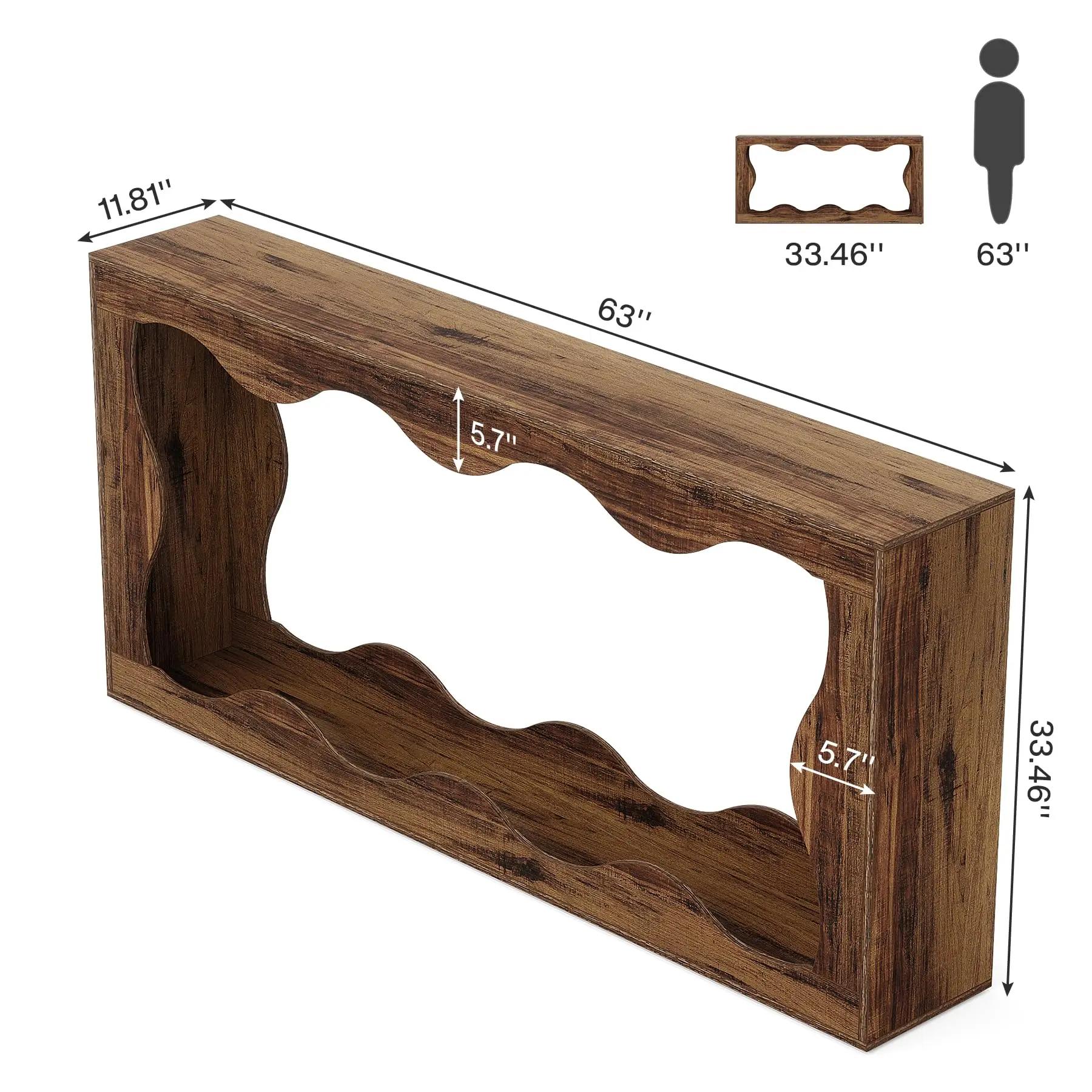 Tribesigns-Table console de ferme avec rangement, canapé derrière le canapé, longue table d'entrée, 