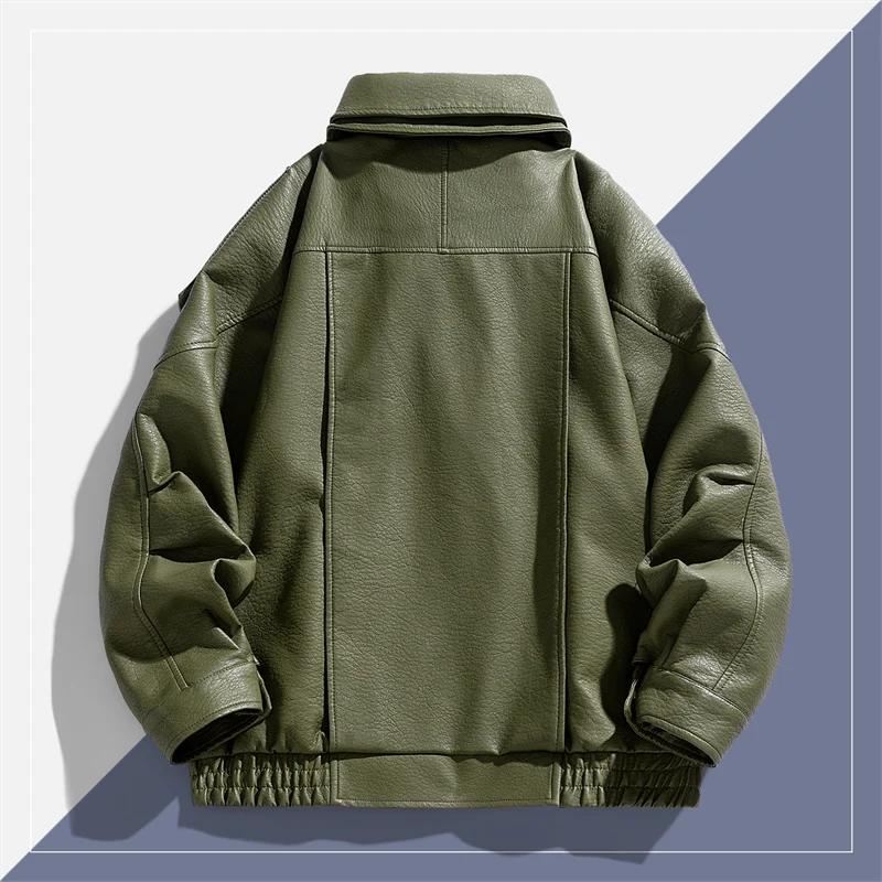 Veste d'extérieur en cuir respirant, coupe-vent, de haute qualité, confortable, multifonctionnelle, 