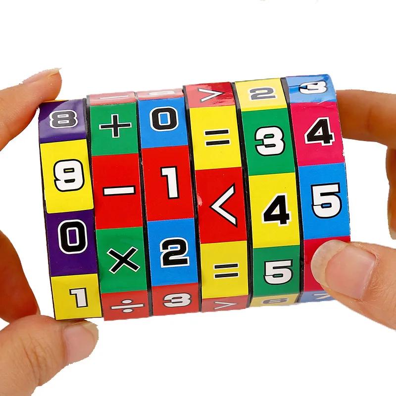 Cylindre magique Montessori, chiffres mathématiques, Cube, jouet arithmétique, jeu de comptage mathé