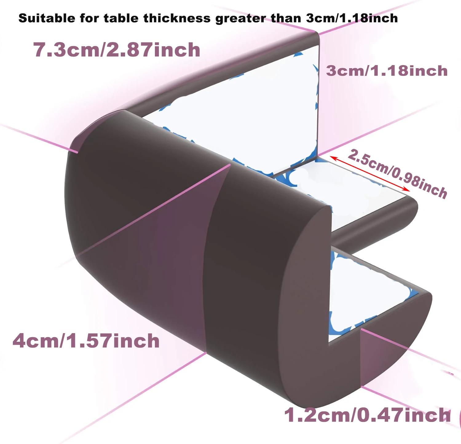 Protections d'angle souples pour bébé, 4 pièces, protection d'angle de Table pré-adhésive pour meubl