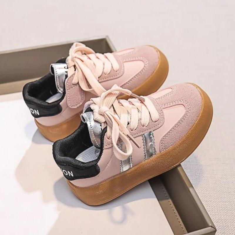 Baskets tendance pour filles, chaussures de sport décontractées pour enfants, semelle souple, légère
