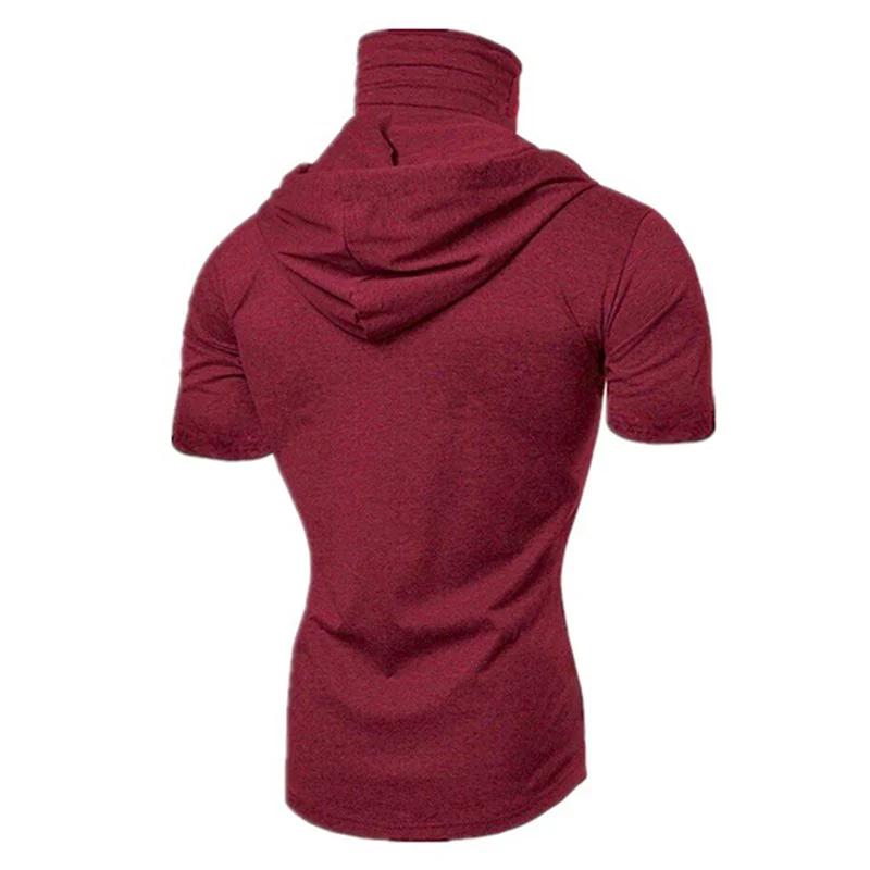Sweat à capuche fin pour hommes, sweat-shirt à manches courtes avec masque, épissure décontractée, g