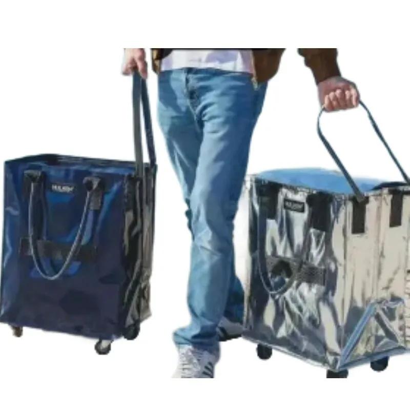 Chariot pliable avec roulettes, chariot utilitaire de grande capacité pour l'épicerie, les voyages e