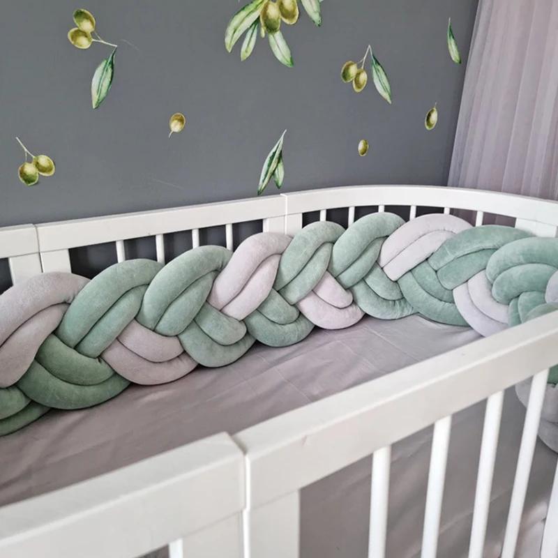Pare-chocs de lit de bébé pour enfants, tresse de coussin, protecteur de décoration de lit CPull, no
