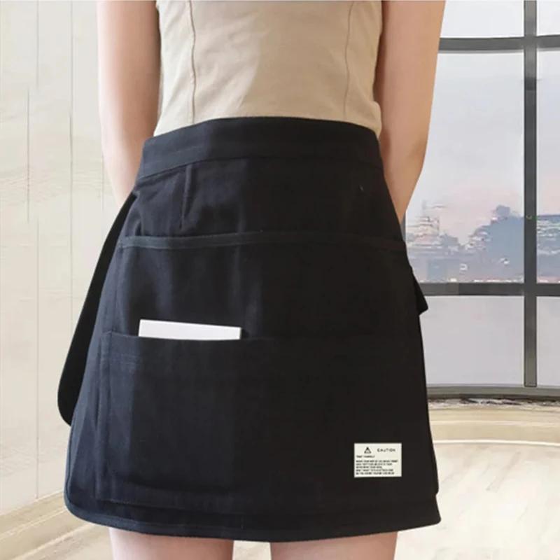 Tablier demi-taille en toile à poches multiples, réglable, outil de barbier horticole, tablier de ta