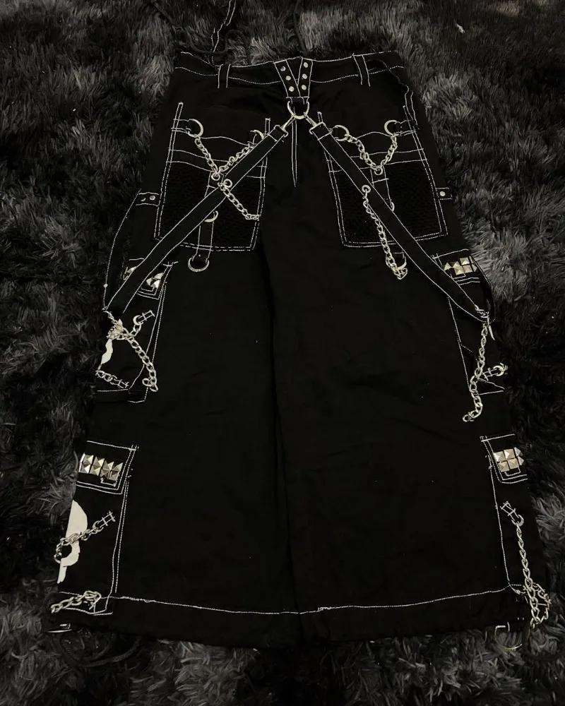 Jean à jambes larges pour hommes, marque de mode de rue, Design Skull Bone, style rétro Harajuku, pa