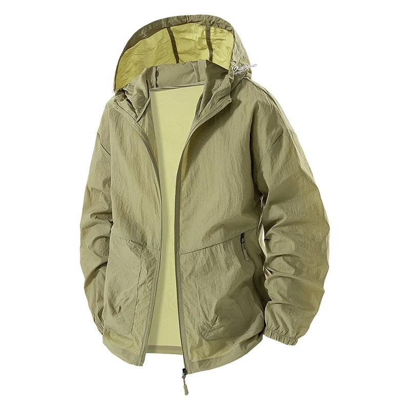Veste de randonnée d'été UPF 50 + pour hommes, grande taille 8XL, imperméable, séchage rapide, coupe
