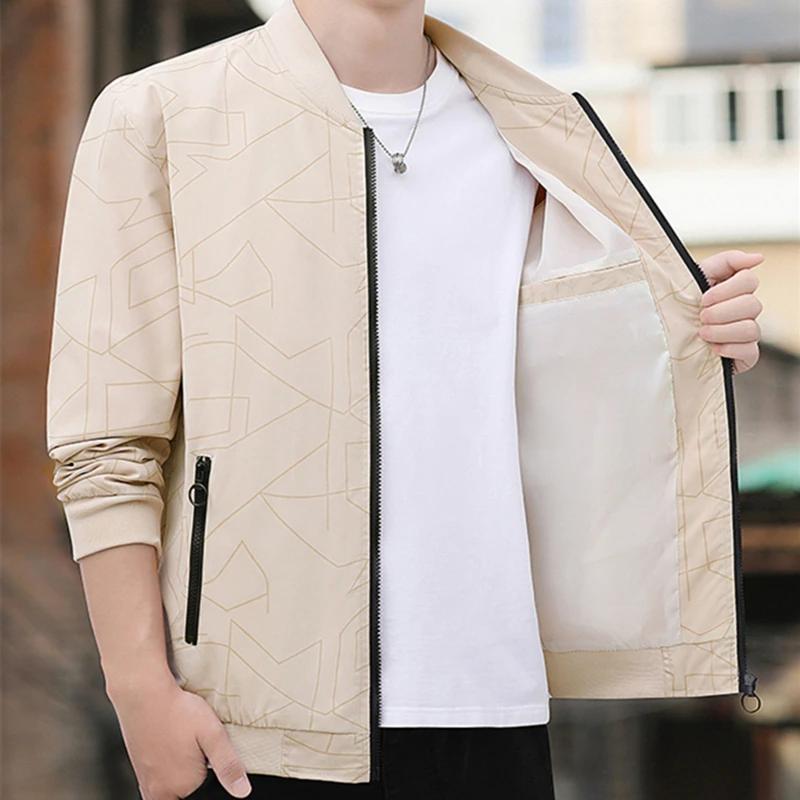 2025 printemps et automne nouveau col de Baseball court ample couleur unie veste hommes d'affaires d