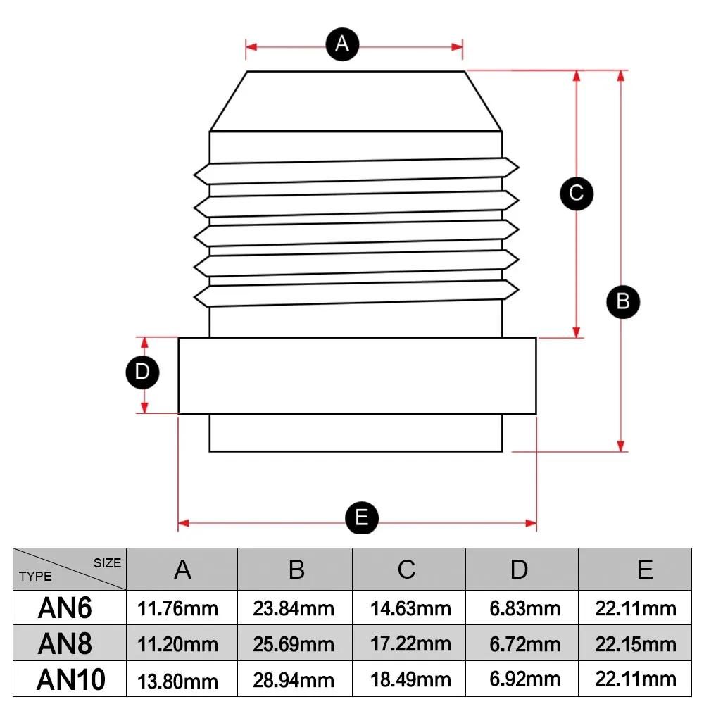 Adaptateur de raccord de soudure mâle droit en aluminium AN6 AN8 AN10, raccord de tuyau nitreux pour