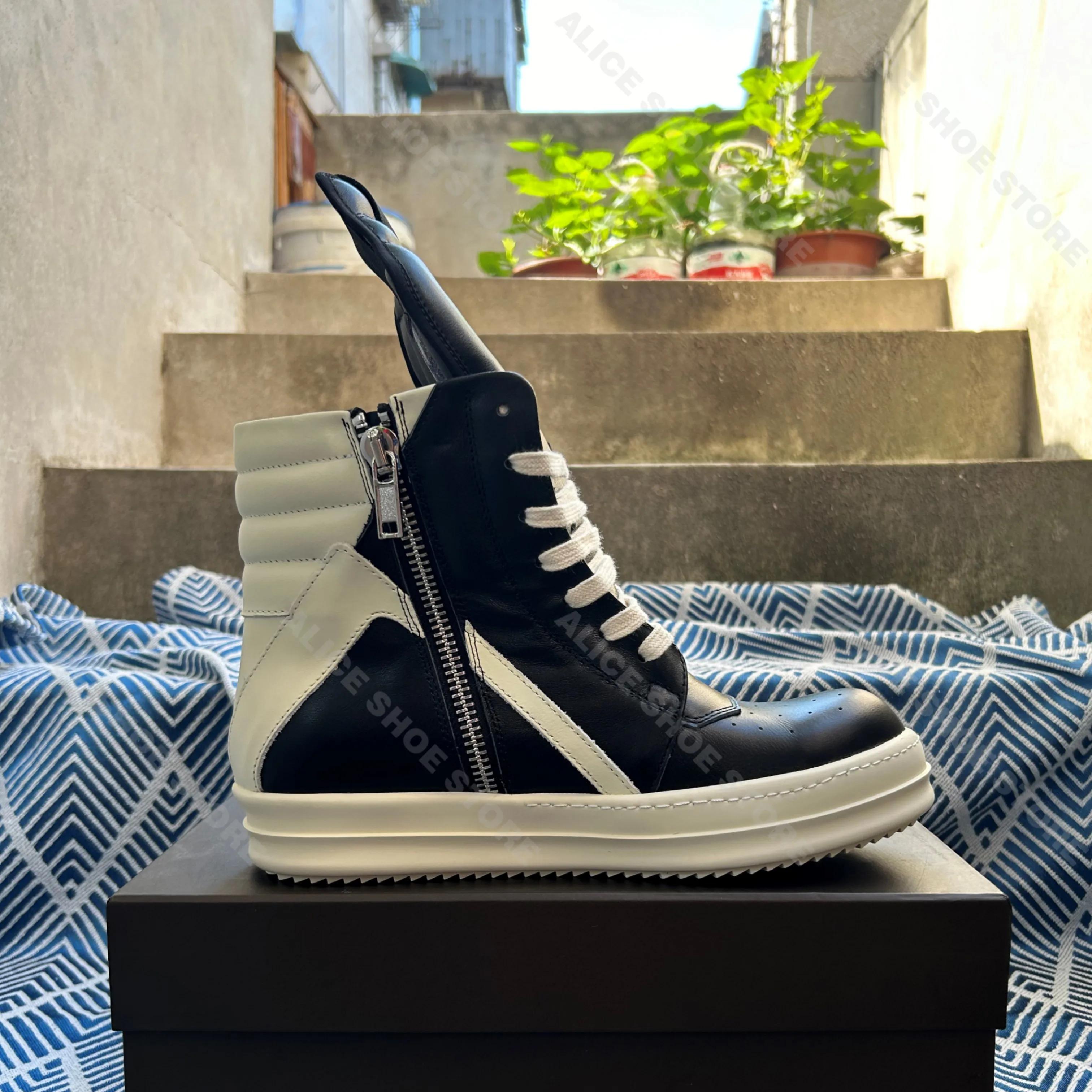 Nouveau Punk femmes bottine hommes Sneaker plate-forme de créateur à lacets et fermeture éclair chau