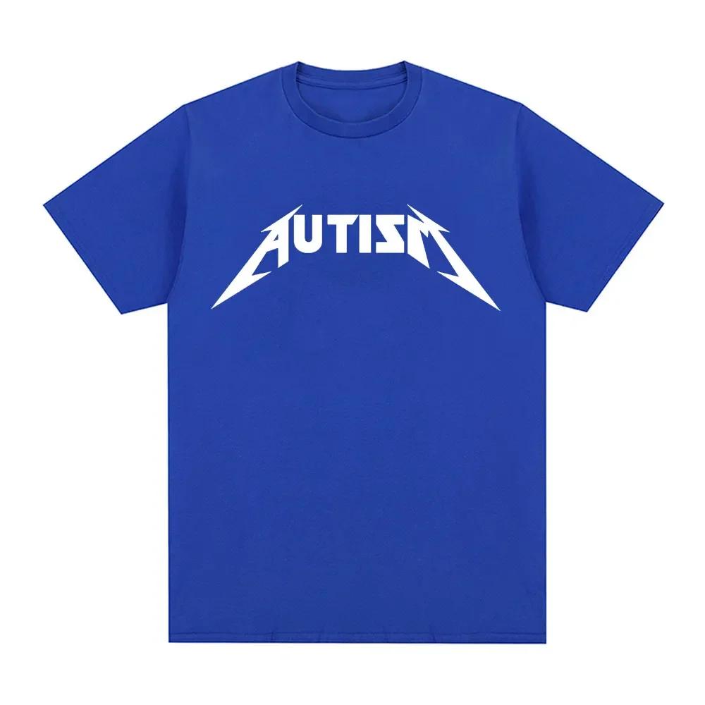 Autisme métal Rock Meme T-shirt hommes femmes mode Hip Hop manches courtes surdimensionné T-shirts é