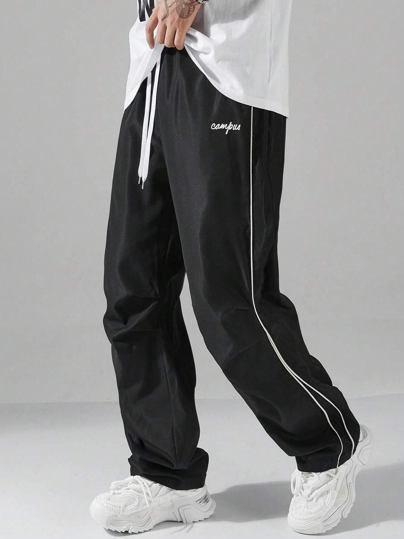 Pantalon de Surintendant Décontracté Respirant pour Homme, Couleur Unie, Droit, à la Mode, Streetwea