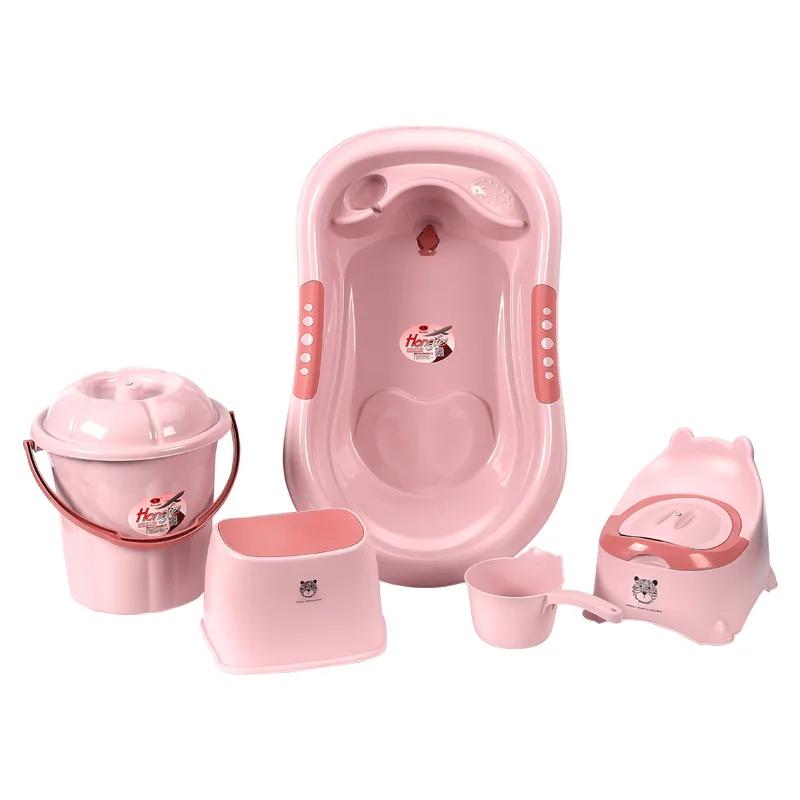 Ensemble de baignoire pour bébé avec tabouret, baignoire pour nouveau-né, antidérapant, ensemble de 