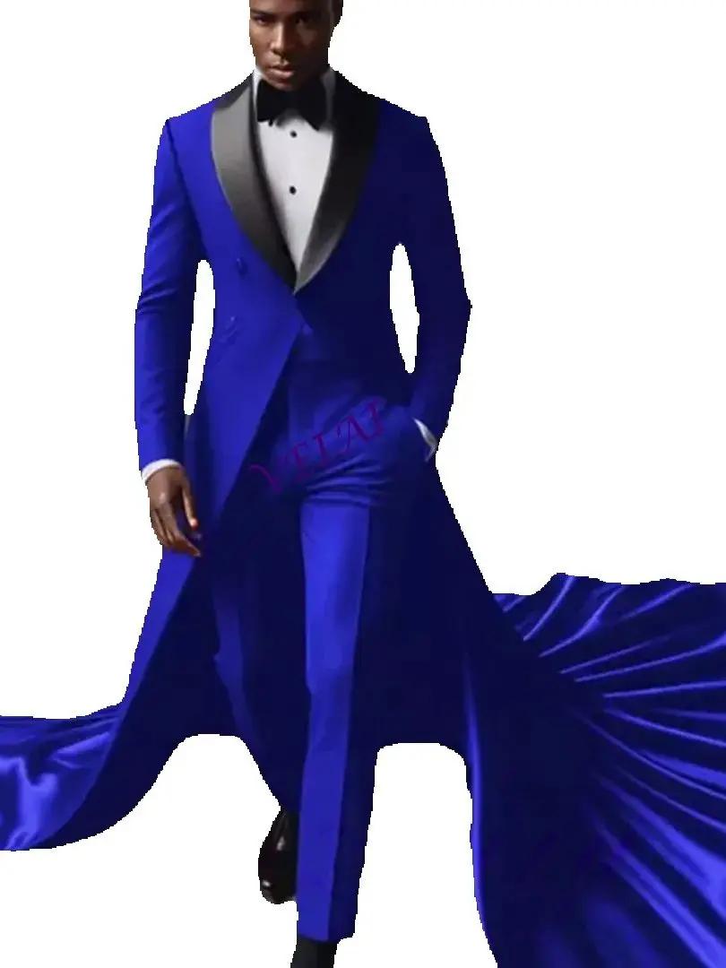 Costume de Mariage Homme Formel de Luxe, Revers Pointus, Smoking de Marié, Simple Boutonnage, Perles