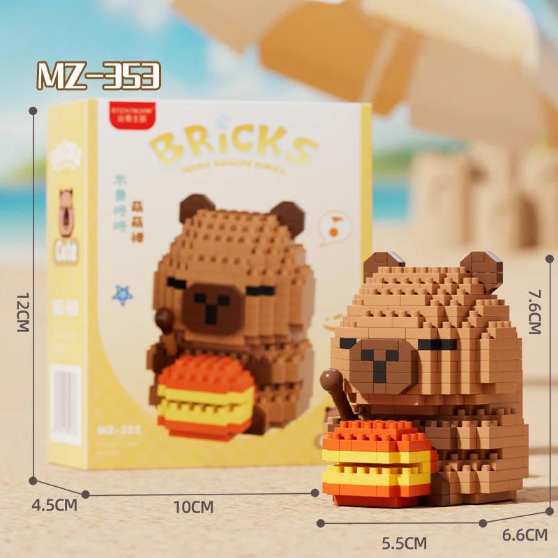 Poupée mignonne Kapi Capybara Bala, blocs de construction créatifs, ornements Capybara, jouets éduca