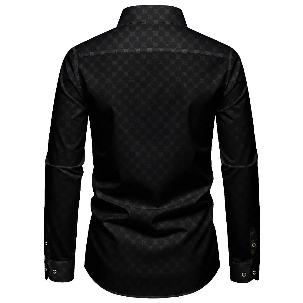 Chemise noire pour homme FGKKS, neuve, élégante, de luxe, à manches longues, décontractée, style occ