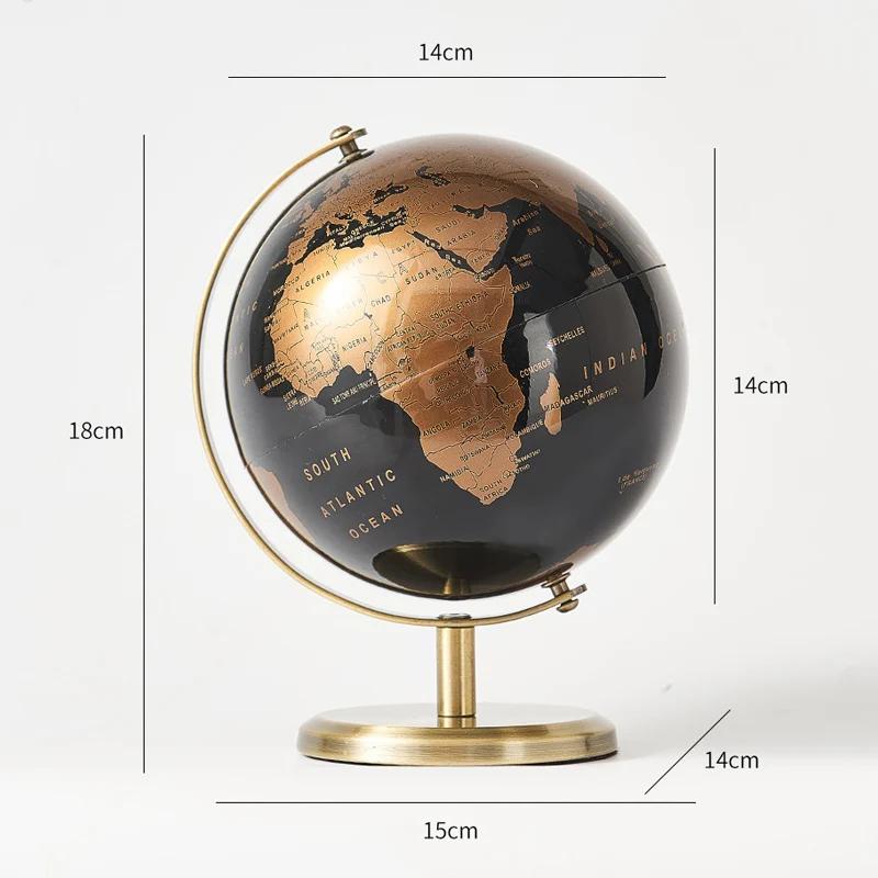 Accessoires de décoration pour la maison, Globe du monde rétro, apprentissage moderne, carte du mond