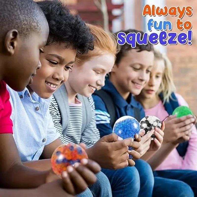 6 pièces Mini balles anti-Stress Squishy ensemble arc-en-ciel balle à presser EDC jouet sensoriel Fi