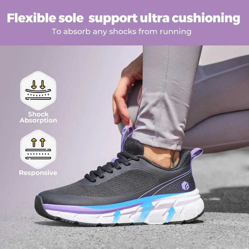 Chaussures de marche pour femmes Fitville, baskets à bout large, antidérapantes, pour le sport, le t