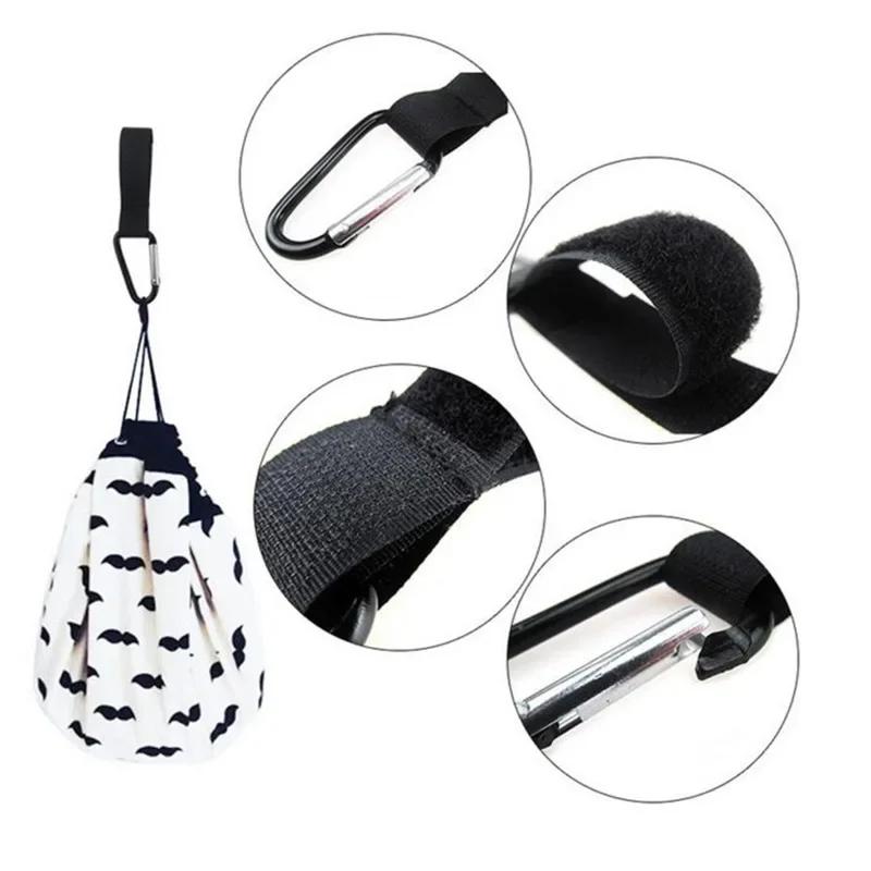 5/2 pièces bébé poussette crochet clip en alliage d'aluminium mousqueton chariot organisateur sac à 