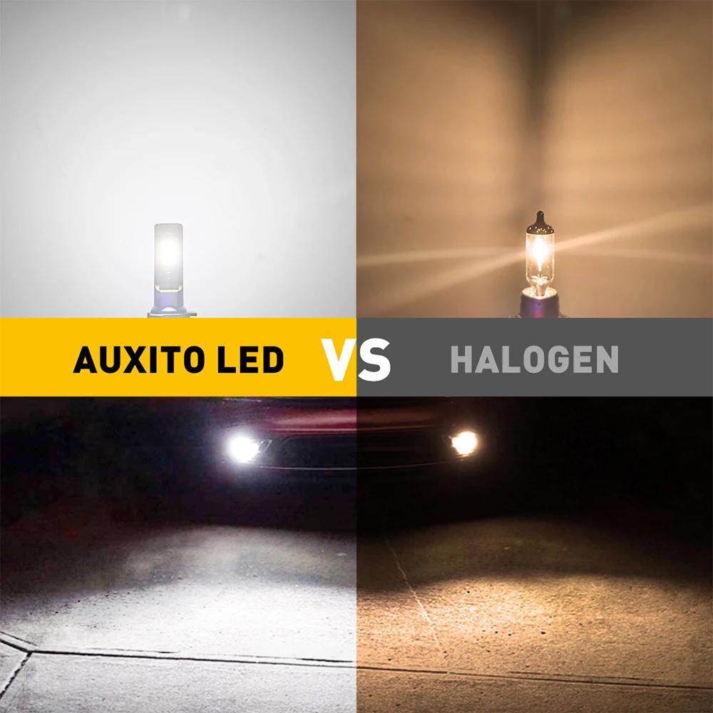 AUXITO 2 pièces feu antibrouillard de voiture H11 H8 LED Canbus sans erreur H10 H16(JP) H27 880 LED