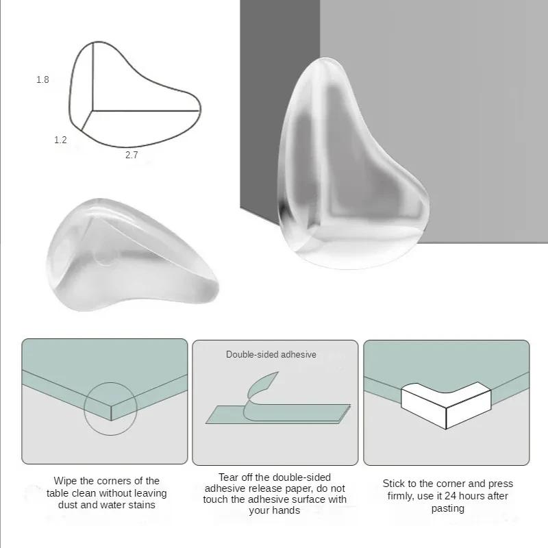 Protecteur d'angle de table Transparent, autocollant de bord, meubles d'angle en verre, protecteur d