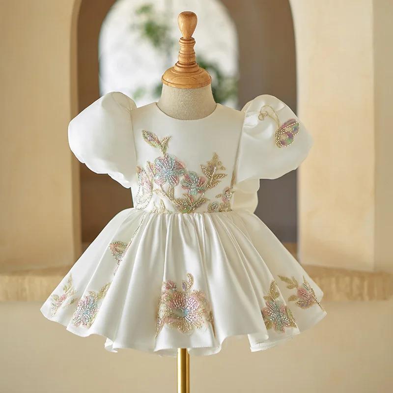 Robe de princesse pour bébé fille, tenue de fête d'anniversaire, robe de demoiselle d'honneur pour e
