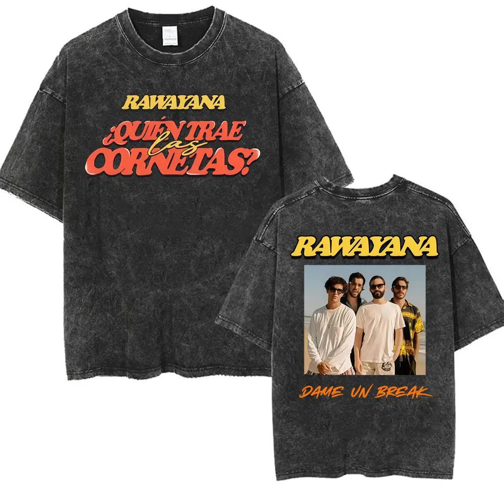 T-shirts Rawayana Donde Es El After 2026 Nouveau Album pour Hommes et Femmes, T-shirt Vintage Lavé à