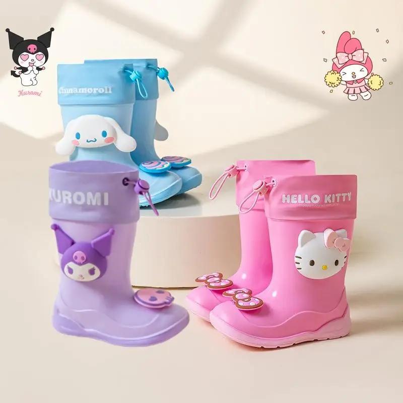 Bottes de pluie Hello Kitty pour enfants, nouvelle collection, semelle intermédiaire, dessin animé, 