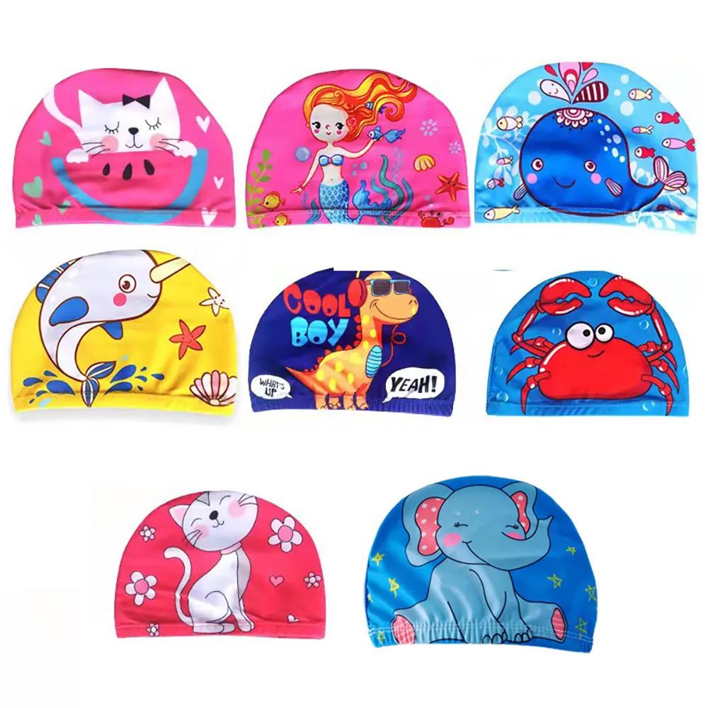 Bonnet de bain imperméable pour enfants, motif de dessin animé mignon, protège-oreilles pour bébé, c