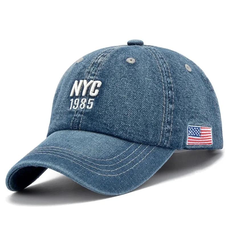 Mode NYC 1985 Broderie Denim Snapback Casquettes de Baseball Réglable En Plein Air Casual Adulte Lav
