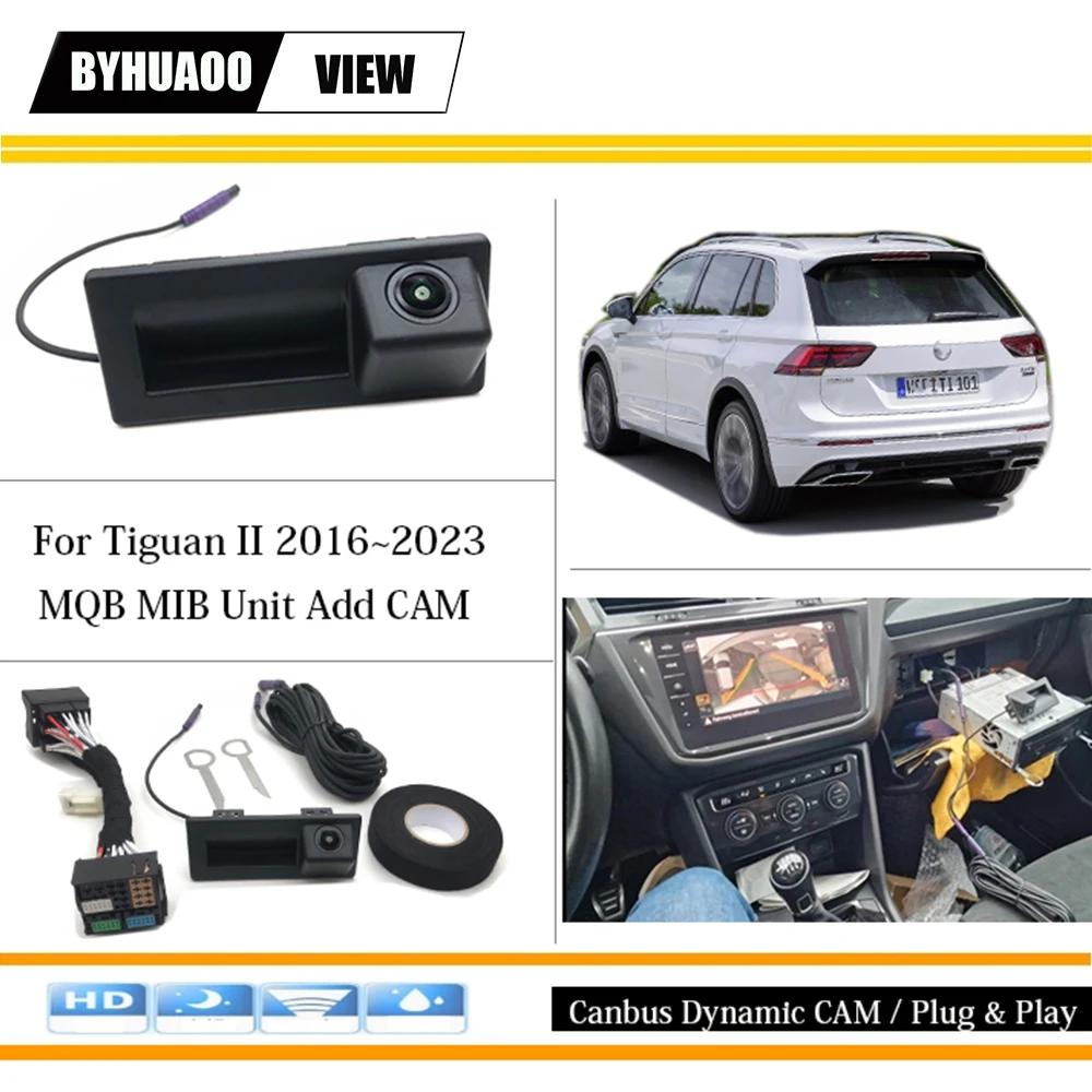 Caméra dynamique Canbus pour VW Tiguan II 2016 à 2023, caméra de recul pour unité MIB HD, Vision noc
