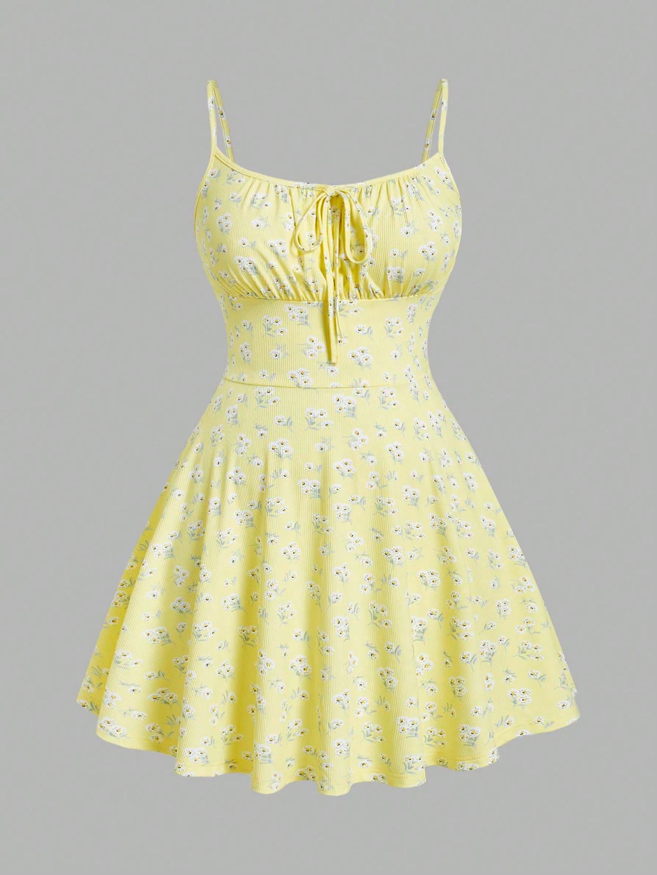Robe camisole florale élégante, sans manches, à fines bretelles, nouvelle mode