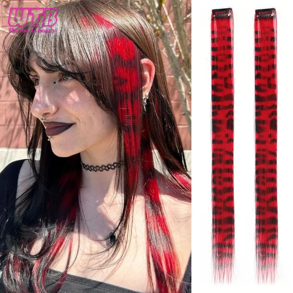 Perruque synthétique d'extension de cheveux d'une carte pour femmes, Extensions capillaires longues 