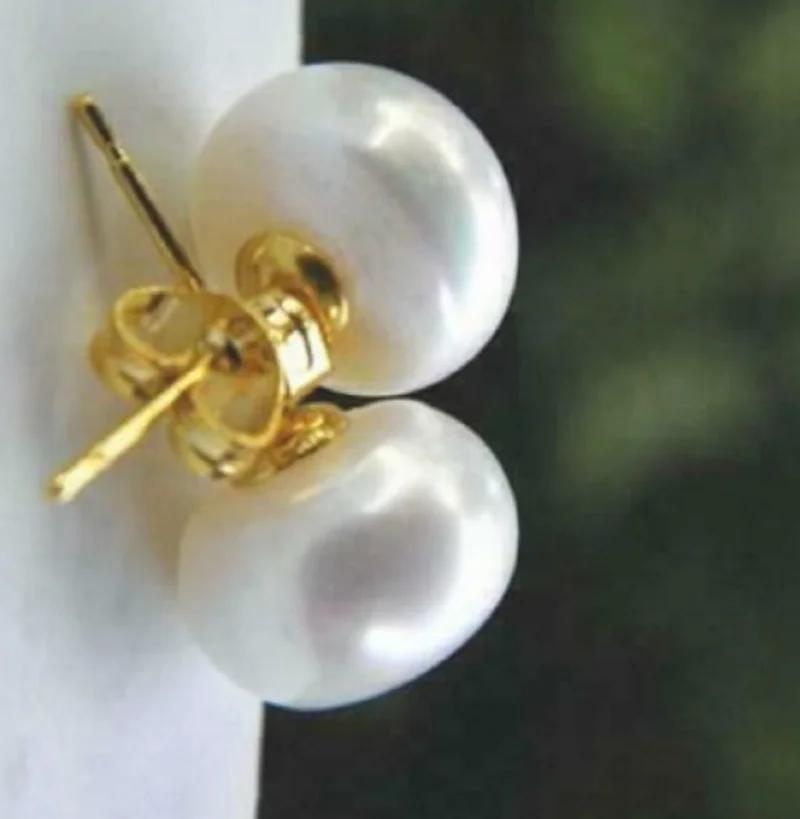 Boucles d'oreilles en or 14 carats, certificat d'article le plus vendu, AAA 7-8mm 8-9mm 9-10mm 10-11