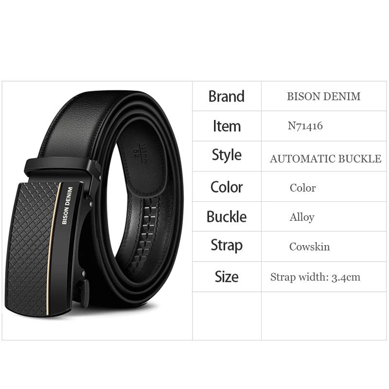 Bagressions DENIM-Bracelet en cuir véritable pour homme, ceinture d'affaires, marque de luxe, haute 