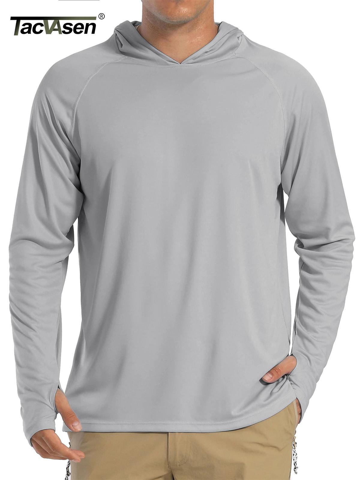 Haut de protection solaire UPF 50+ pour homme à manches longues, séchage rapide, respirant, avec tro